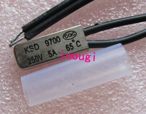 3 pcs ksd 9700 65?c 250v 5a thermostat temperature bimetal switch nc close for sale