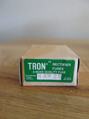 Box of 10 Bussmann TRON KAW 25 Rectifier Fuses-New Old Stock