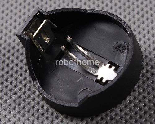 10pcs button coin cell battery socket holder case black cr2025 cr2032 brand new for sale