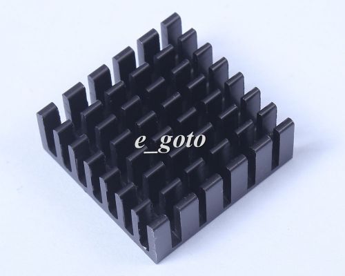 5pcs heat sink black 25x25x10mm aluminum 25*25*10mm for cpu ic good for sale