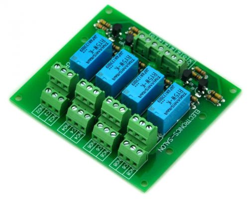 Four dpdt signal relay module board, 5v version. for sale