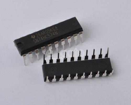 10pcs ti 74hc574n dip-20 74hc574 hc574 octal d-type flip-flop integrated circuit for sale