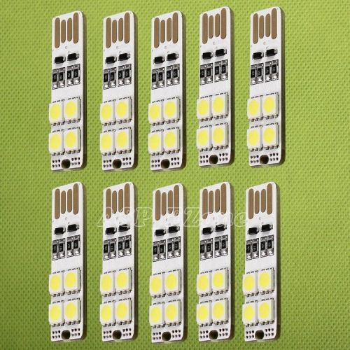 10pcs USB Light Board Pure White 5050 SMD LED Double-Sided USB Interface
