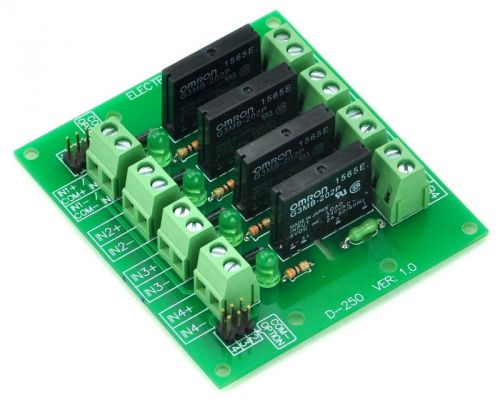 Four Channel SSR (Solid State Relay) Module Board, AC100~240V/2A.