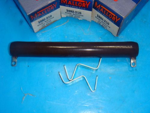New lot of 3 mallory fixed resistor 10hj-250, 250 ohm, 100 watt, new in box for sale