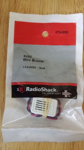 New Sealed RadioShack 3VDC MINI BUZZER 1.5-3.0VDC 15mA 273-0023 Technology Plus