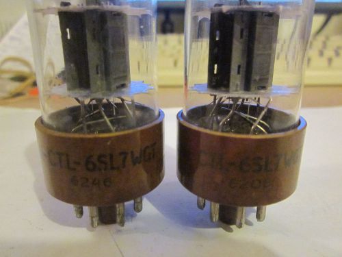 6SL7 6SL7WGT MATCHED PAIR TUNG-SOL AUDIO TUBES