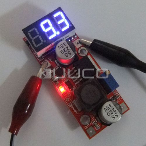 Lm2596 voltage regulator dc buck converter with blue led voltmeter display for sale