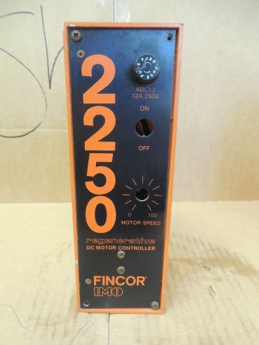 Fincor imo regenerative dc motor controller 2250 12a 12 a amp 250v used for sale