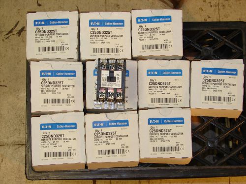 Lot of 10 eaton cutler hammer definite purpose contactor c25dnd325t hvac for sale