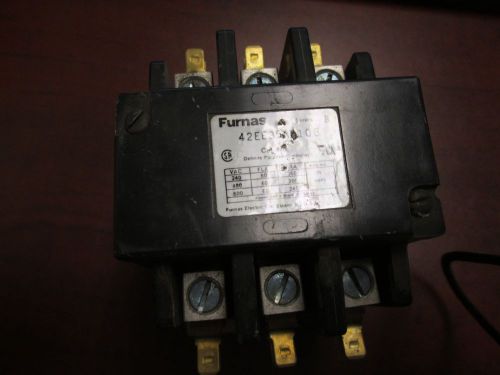 Furnas Contactor, 42EE35AF106, 60FLA, 120V Coil, Used
