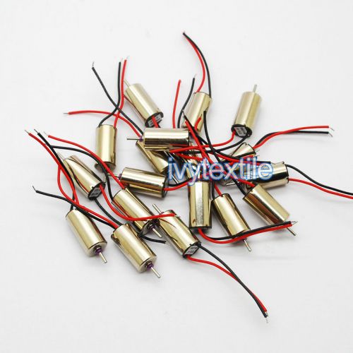 10pcs 3.6V 6x12mm Coreless DC Motor 43200RPM high speed for helicopter model toy