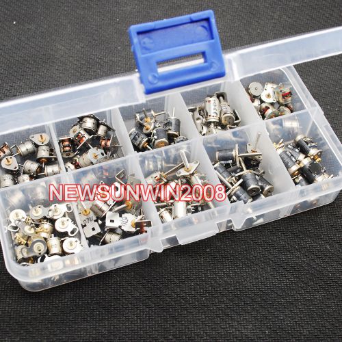 50pcs 3-5v dc 10 kinds of 4 wire 2 phase micro stepper motor mini stepping motor for sale