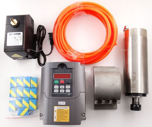 Cnc 2.2kw spindle motor + frequency inverter + mount + er20 collet + water-pump for sale