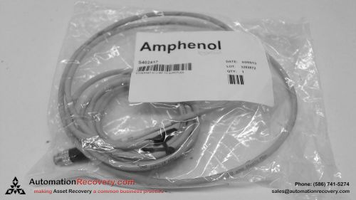 AMPHENOL S402417 ETHERNET CABLE M12-MP TO RJ45 FLEX 4 POLE MALE, NEW