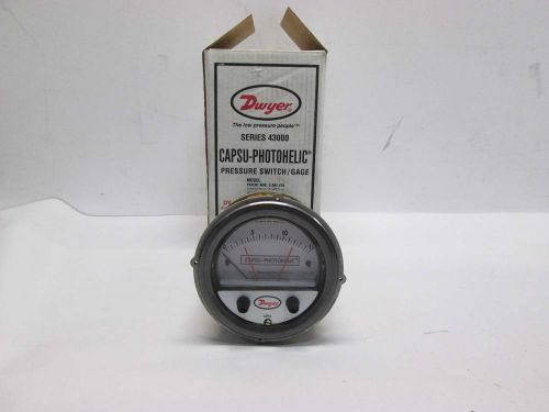 New dwyer 43015b capsu-photohelic 0-15in-h2o pressure switch gauge d403721 for sale