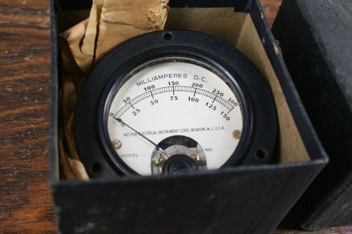 Weston Electronic Model 301 Milliamperes DC Vintage Gauge Meter OHMS NIB NR INST