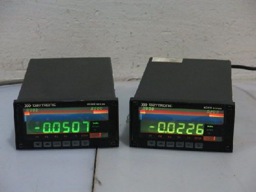 2 daytronic 4060-series dc strain gauge panel meters for sale