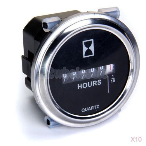 10x Waterproof Hour Meter 6 to 80V DC Accuracy ±0.01 for Industrial Timing Data