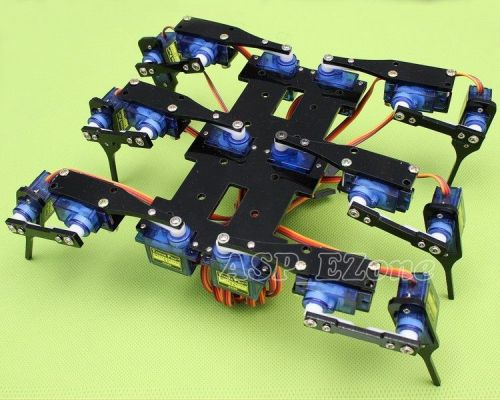 6 legs 18 dof robot black spider robot bracket stent accessory (no servo) for sale