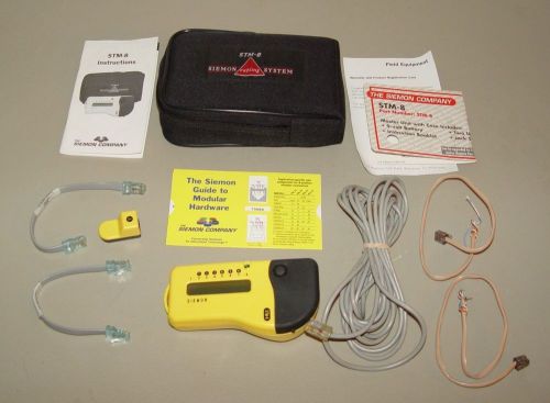 Siemon cabling system master unit stm-8 hand held cable tester kit works great for sale