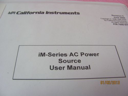 CALIFORNIA INSTRUMENTS iM-Series AC Power Source - User Manual