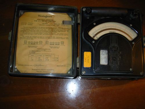Vintage Westinghouse Portable Ammeter Type PA-5 AC or DC circuits untested 1950