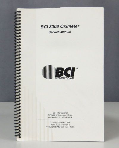 BCI 3303 Oximeter Service Manual