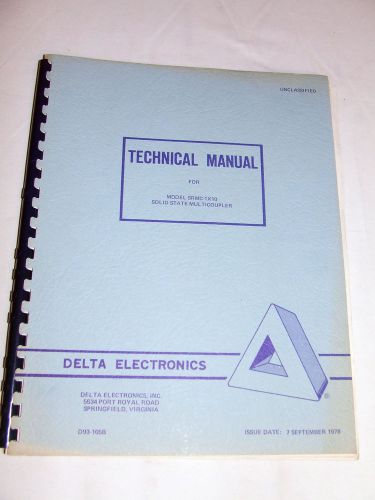 1978 DELTA TECH MANUAL~SOLID STATE MULTICOUPLER~SRMC 1X10 +Modifications