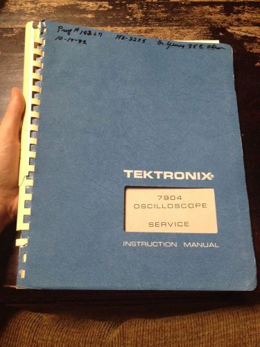 Tektronix 7904 Oscilloscope Service Instruction Manual