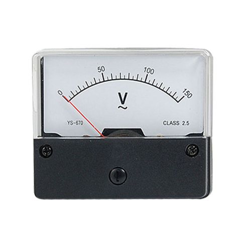 2015 new black ac 0-150v fine adjustable dial panel meter voltmeter gauge ys-670 for sale