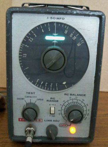 EICO Model 955 In &amp; Out of Circuit Capacitor Checker Tester w/ Leads &amp; Manual