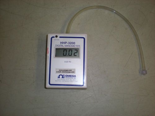 Omega model hhp-3200 digital manometer - 0-15psi - powers up as shown for sale