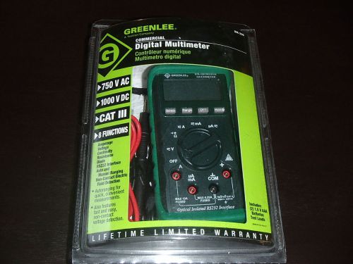 Greenlee DM-510 Digital Multimeter with test leads brand cat III 1000vDC new NIB