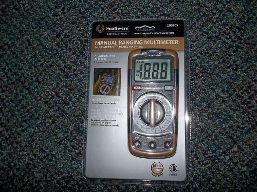 SOUTHWIRE  MANUAL RANGING MULTIMETER 10030S - NEW