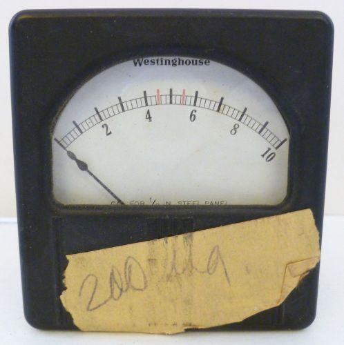 Westinghouse Meter 0-10 RX-35, .08-668656-1, Used, Old Vtg
