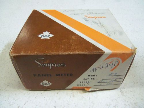 SIMPSON MODEL 59 0-150 AC AMPERES 5521 PANEL METER *NEW IN BOX*