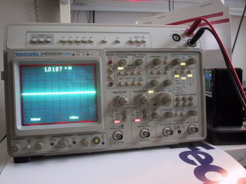 Calibrated TEKTRONIX 2465BDM 400MHz OSCILLOSCOPE $1300 with Frequency Counter,..