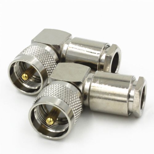 10 x UHF male PL259 right angle clamp RG8 LMR400 RG213 RF connector