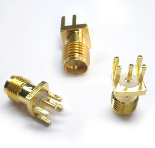100pcs copper rp sma female plug center soldering clip edge mount rf connector for sale