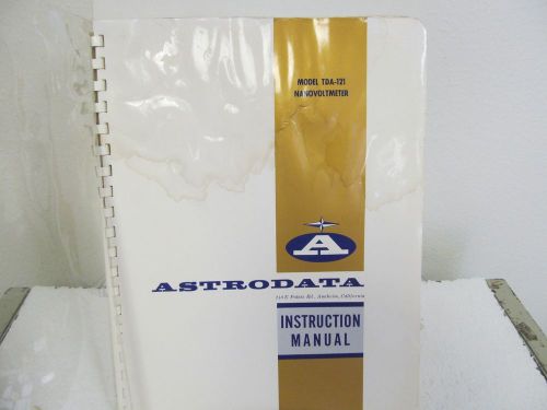Astrodata TDA-121 Nanovoltmeter Instruction Manual w/schematics