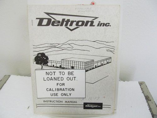 Deltron A 12-17 Solid State Regulated DC Power Supply Instruction Manual w/sche