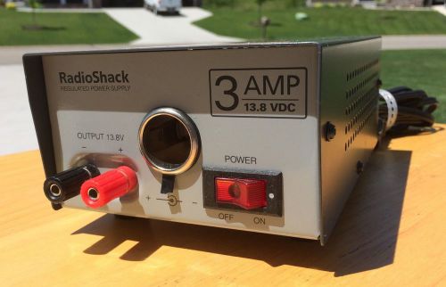 Radio Shack regulated power supply 22-504 3 Amp 13.8 VDC 12V socket adapter