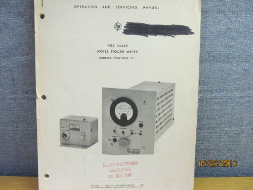 Agilent/HP HO2 344AE Noise Figure Meter Operating Service Manual/Schematics 1960