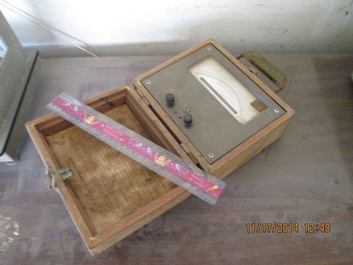 Pyrometyer portable antique wood box  alnor for sale