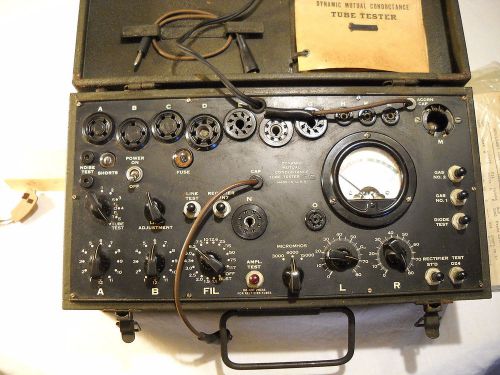 Signal corps model i-177 dynamic mutual conductance tube tester, untested for sale
