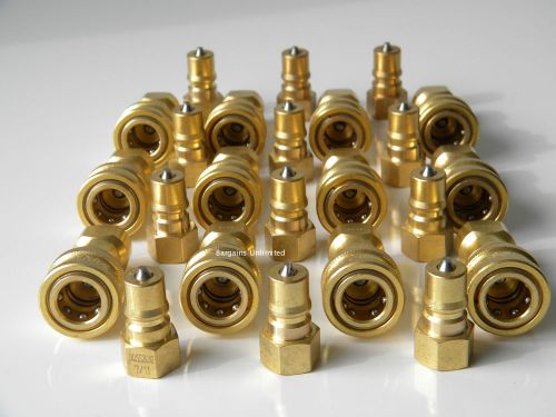 Carpet Cleaning - Brass 1/4&#034; Truckmount QD for Wands and Hoses (Set of 12)