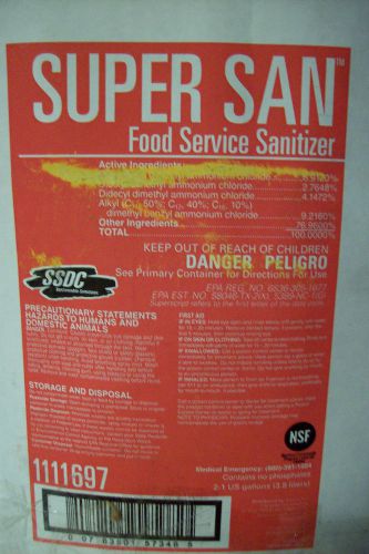 Super San Food Service Sanitizer SSDC 1111697  2 Gallons