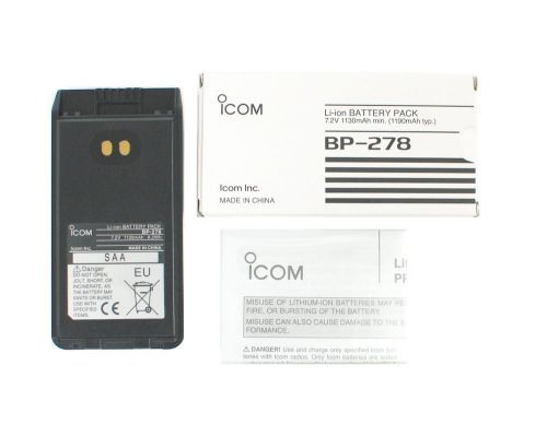 NEW ICOM BP-278 7.2V/1130mAh Li-Ion Battery for IC-V88 IC-F1000 IC-F2000 T/S