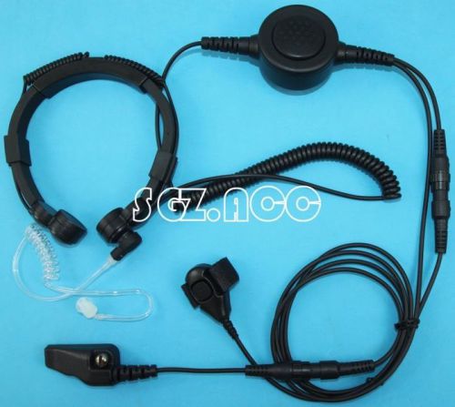 Military tactical throat mic headset/earpiece for kenwood radio nx-410 nx-411 for sale